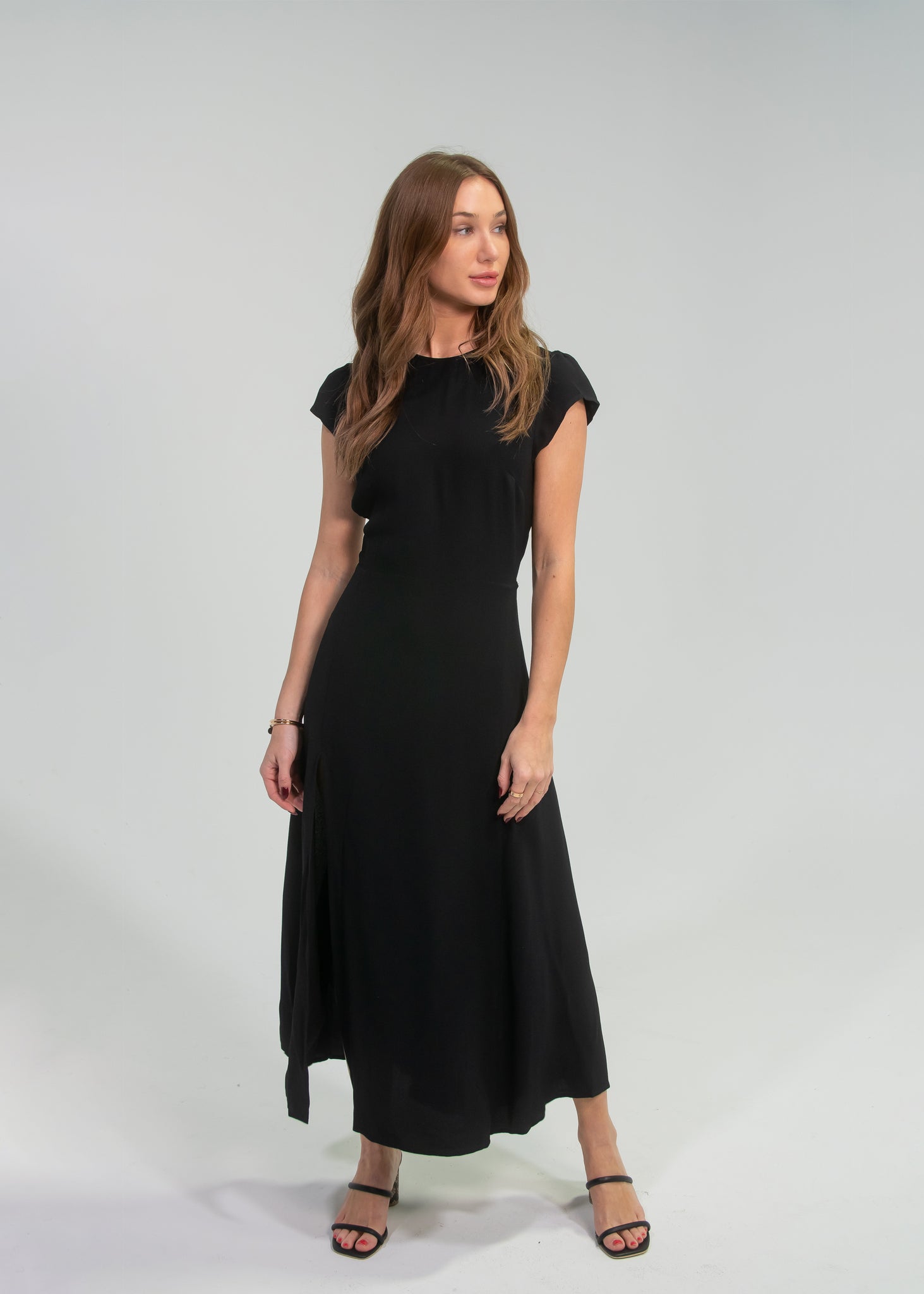 Katie Black Short Sleeve Dress