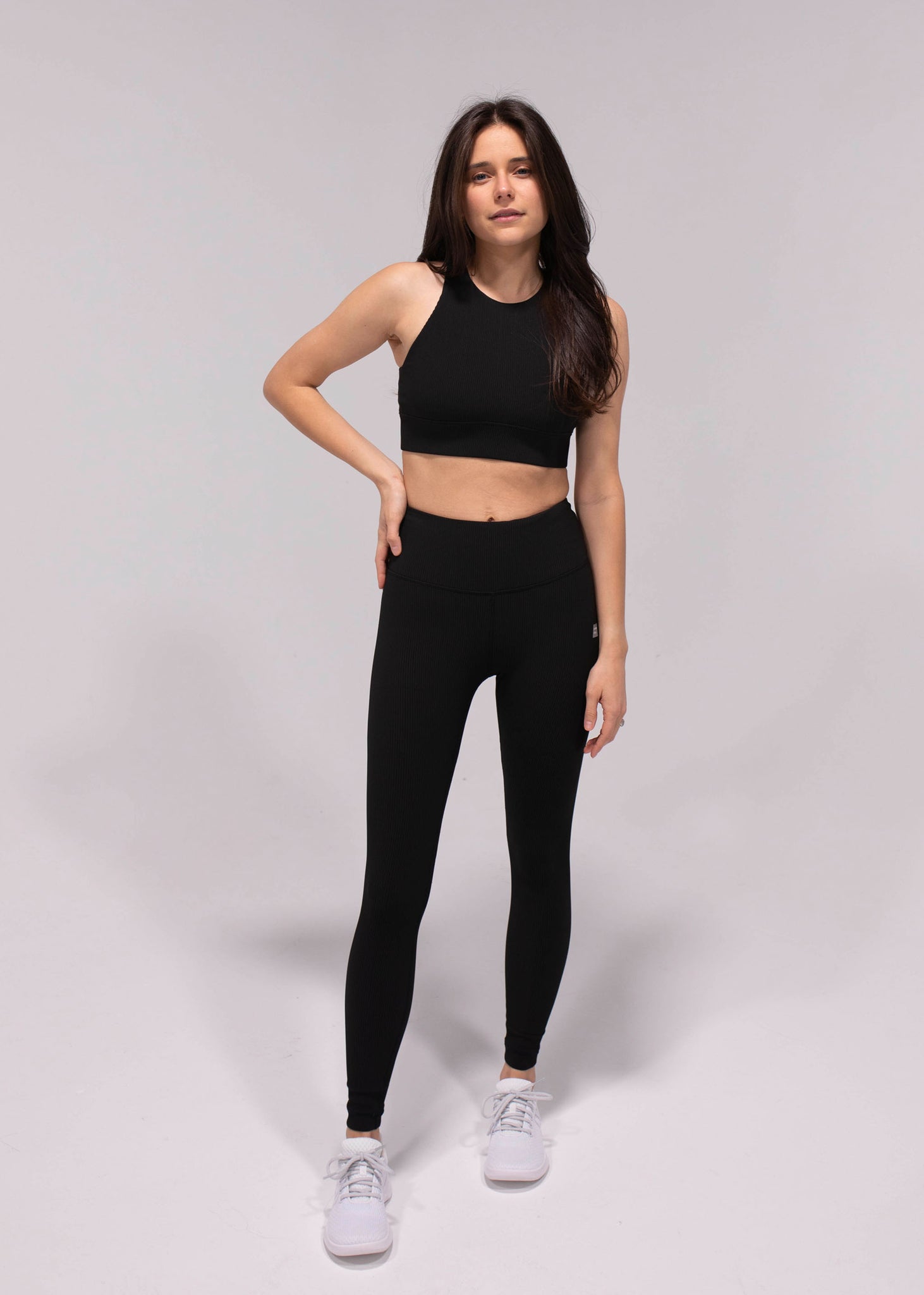 Nanci Ribbed Leggings Black