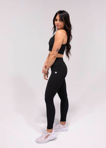 Nanci Ribbed Leggings Black