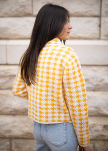 Houndstooth Jacquard Jacket